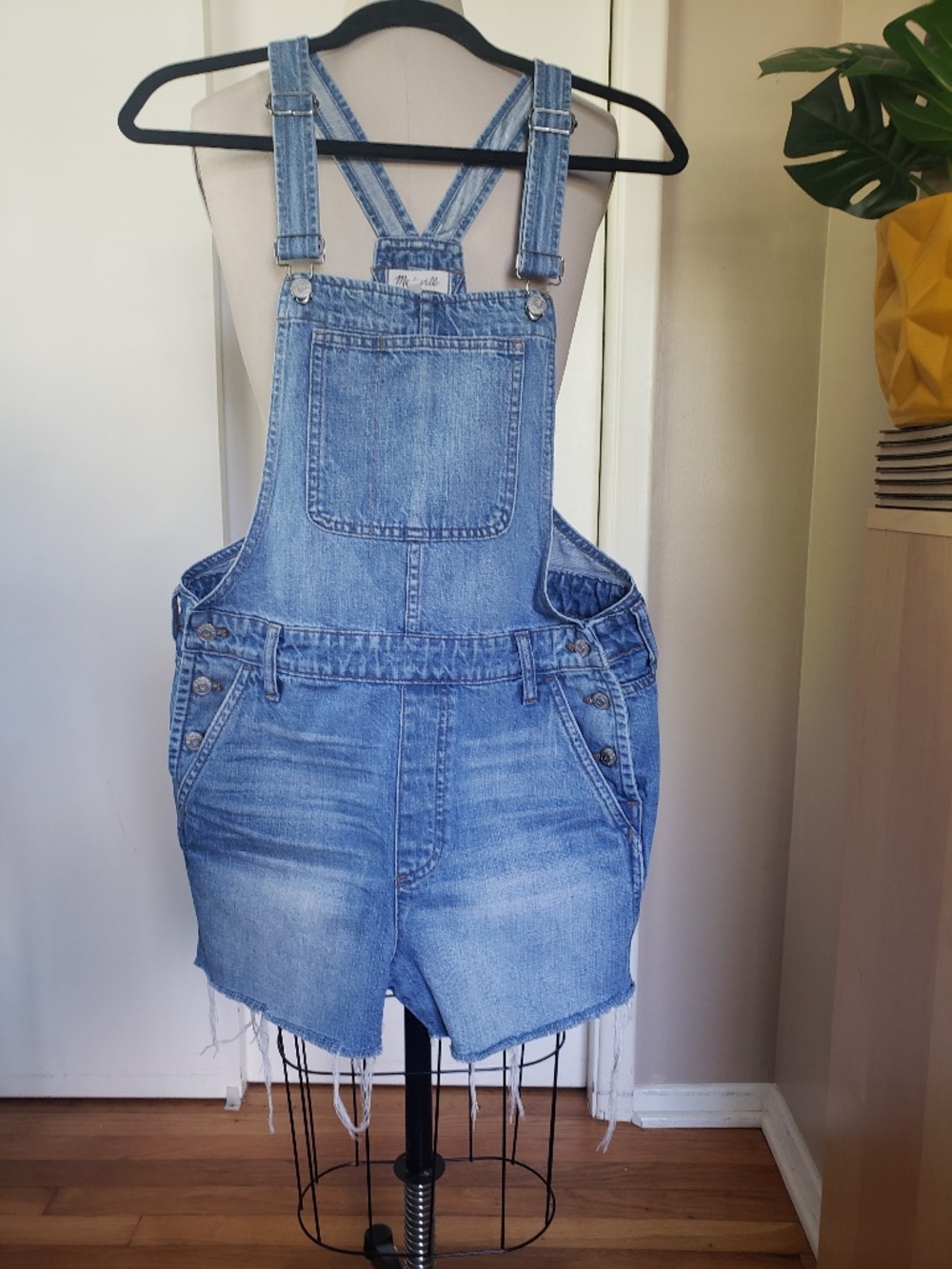 Madewell Denim Carpenter Shortalls Size Medium